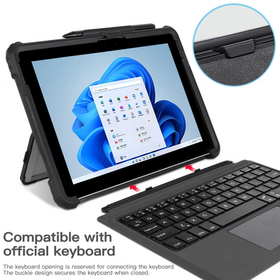 Microsoft Surface Pro 8 - Transparent Rugged Hard Shell Cover Case With Hand & Shoulder Strap - i-Station Mobile Phone & Electronic Device Repair and Accessories