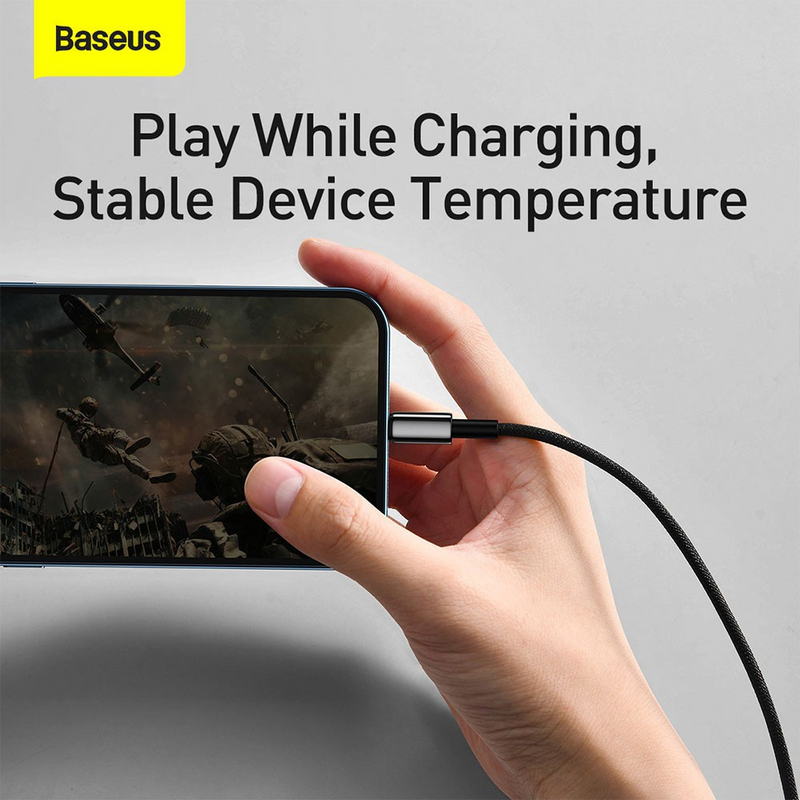 Load image into Gallery viewer, Baseus Tungsten Gold Fast Charging Data Cable USB to iP 2.4A 2m
