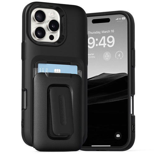 [Built-in Stand][BuIlt-in Card Slot] Apple iPhone 16/Plus/Pro/Pro Max Military-Style Shockproof Phone Case Fashion Series Case