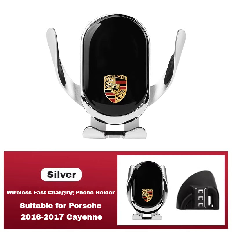 Load image into Gallery viewer, Porsche Car Dedicated Phone Holder – Smart Induction 15W Wireless Fast Charger For Cayen , Panamerane, 718, Macan
