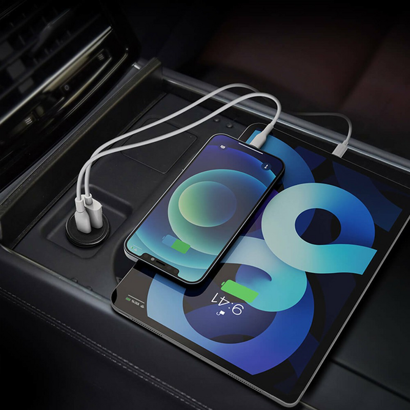 Load image into Gallery viewer, iQuick CQ2 38W Fast Car Charging USB-A &amp; USB-C Ports
