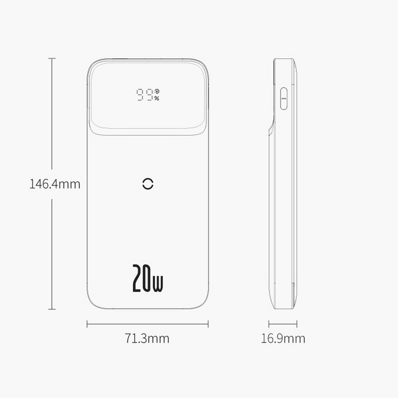 Load image into Gallery viewer, Baseus Magnetic Wireless Quick Charging Power Bank 10000mAh 20W (2022 Overseas Edition) PPCX010201 - Blue
