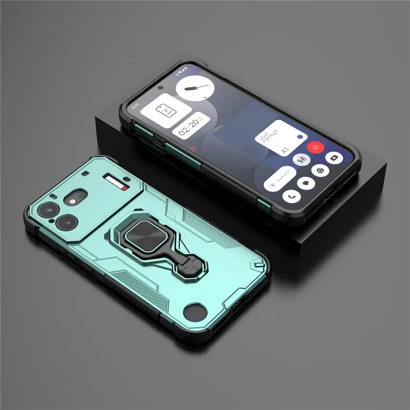 Load image into Gallery viewer, [Built-in Ring Bracket] Nothing Phone (4b) Mecha-style Anti-slip Protective Hard Heavy Duty Series Case
