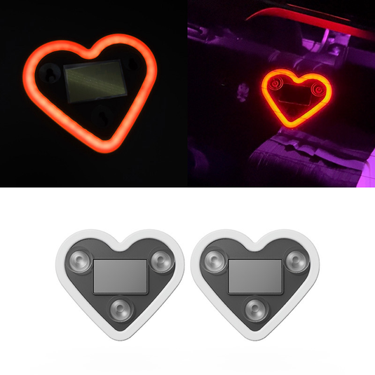 Triangle Window Heart-Shaped LED Neon Light for Car Interior Rear Windshield, Decorative Ambient Lighting - i-Station Mobile Phone & Electronic Device Repair and Accessories