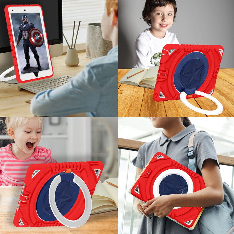 Load image into Gallery viewer, [Built-in Rotating Stand] Apple iPad 7/8/9 10.2&#39;&#39; 7/8/9th Gen (2019/2020/2021) Silicone Full-cover Children&#39;s Drop-resistant Case
