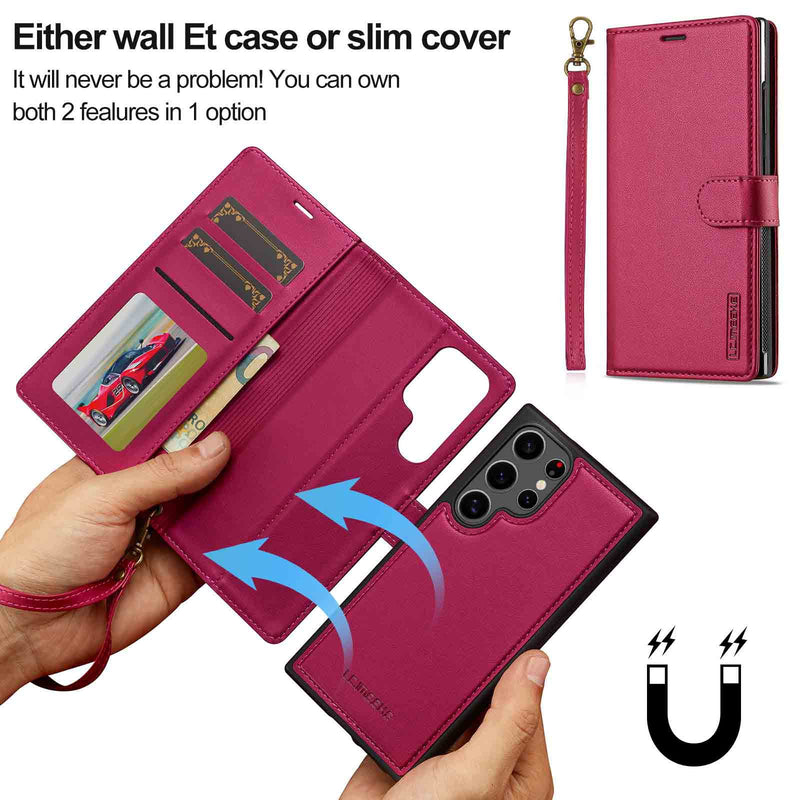 Load image into Gallery viewer, [Detachable][With Lanyard] Samsung Galaxy A16 5G -2-in-1 Magnetic Protective Leather Case - i-Station Mobile Phone &amp; Electronic Device Repair and Accessories
