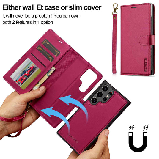[Detachable][With Lanyard] Samsung Galaxy A16 5G -2-in-1 Magnetic Protective Leather Case - i-Station Mobile Phone & Electronic Device Repair and Accessories