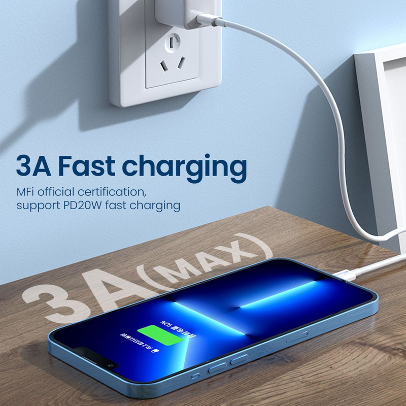 Load image into Gallery viewer, MOVE SPEED 3A USB-A to Lightning Charging Cable 1.2m (YSUCM02-AL12) - White
