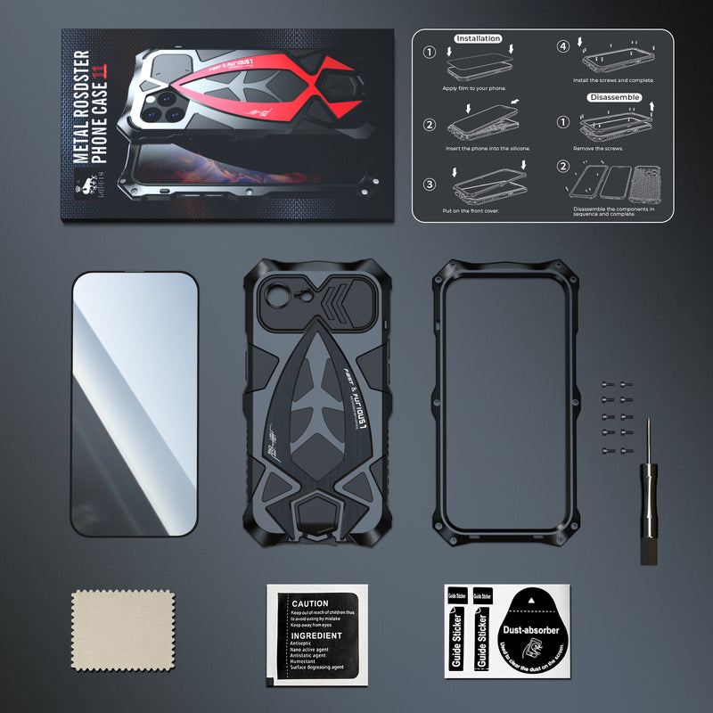 Load image into Gallery viewer, [Military-Grade Protection] [Metal Frame Bumper] Apple iPhone 16e - Heavy Duty Shockproof Series Phone Case
