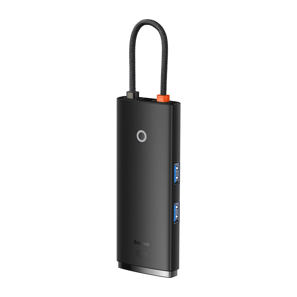 Baseus Lite Series 6-Port Type-C HUB Docking Station (Type-C to HDMI+USB3.0*2+PD+SD/TF) - Black - i-Station Mobile Phone & Electronic Device Repair and Accessories
