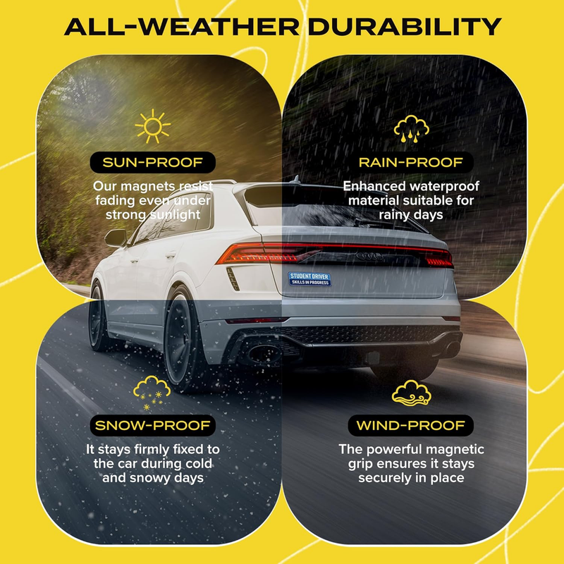 Load image into Gallery viewer, Universal Magnetic New Driver Car Sign – Removable &amp; Reusable Safety Sticker for Vehicles (3 Pack) - i-Station Mobile Phone &amp; Electronic Device Repair and Accessories
