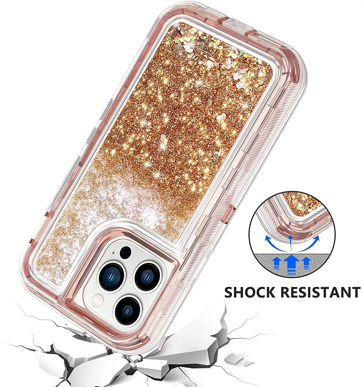 Apple iPhone 6/6S/7/8/Plus/SE 2020 Glitter Clear Transparent Liquid Sand Watering Case - i-Station Mobile Phone & Electronic Device Repair and Accessories