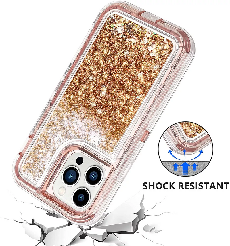 Load image into Gallery viewer, Apple iPhone 11/Pro/Max Glitter Clear Transparent Liquid Sand Watering Case
