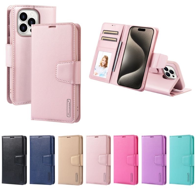 Load image into Gallery viewer, Apple iPhone 16/16 Plus/16 Pro/16 Pro Max Hanman Mill Premium Quality Flip Wallet Leather Case
