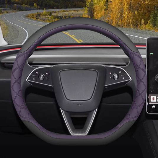 Tesla Ultra-Thin Soft Comfort & Anti-Slip Steering Wheel Cover For Model Y, Model 3