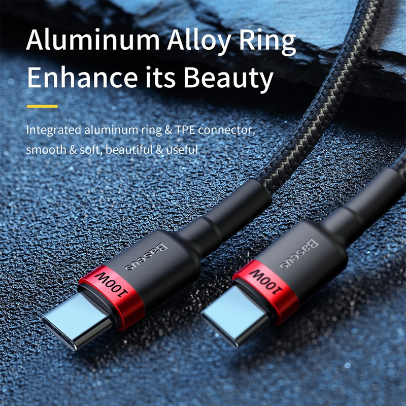 Load image into Gallery viewer, Baseus Cafule PD2.0 100W Flash Charging Type-C to Type-C Cable (20V 5A) 2m
