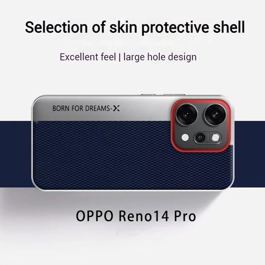 OPPO Reno14 & Pro - Business Full-Cover Metal Frame Leather Fashion Case