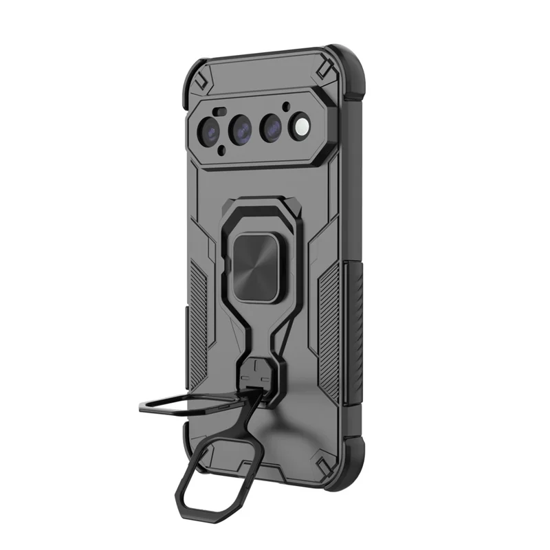 Load image into Gallery viewer, [Built-in Ring Bracket] Google Pixel 11/Pro Mecha-style Anti-slip Protective Hard Heavy Duty Series Case
