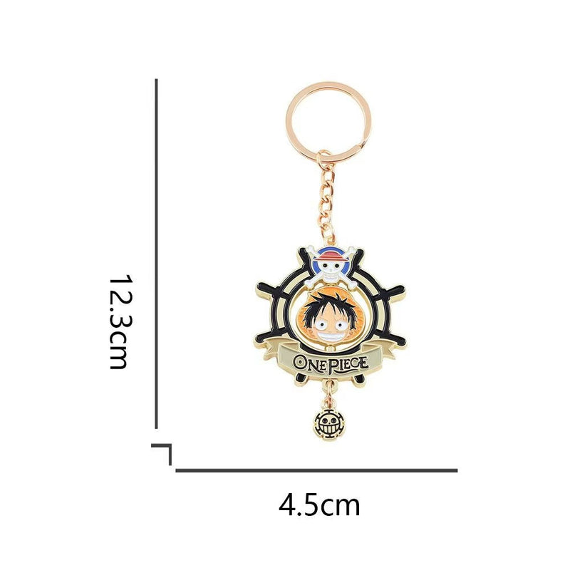 Load image into Gallery viewer, One Piece Anime Pirates Monkey D. Luffy Keychain Rotating Keychain
