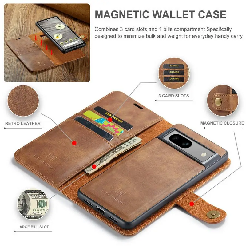 Load image into Gallery viewer, [Built-in Card Slot] Google Pixel 9/Pro/Pro XL Business-Style Premium Leather Flip Shockproof Wallet Series Case
