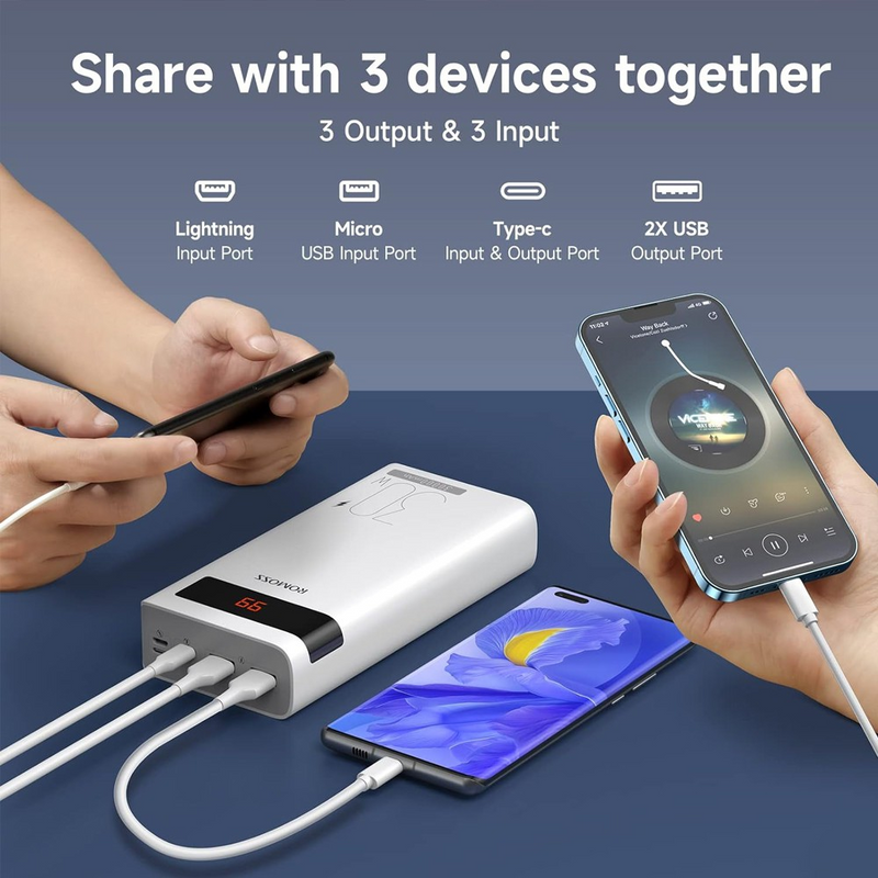 Load image into Gallery viewer, Romoss Sense 8PS Pro 30W 30000mAh Power Bank - White
