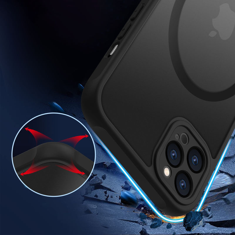 Load image into Gallery viewer, Apple iPhone 17 / Pro / Max PC + TPU Magnetic Matte Semi-Transparent Silicone Phone Case
