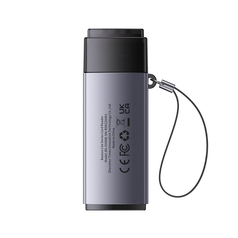 Load image into Gallery viewer, Baseus Lite Series Adapter SD / TF USB Card Reader (WKQX060013) - Dark Gray - i-Station Mobile Phone &amp; Electronic Device Repair and Accessories
