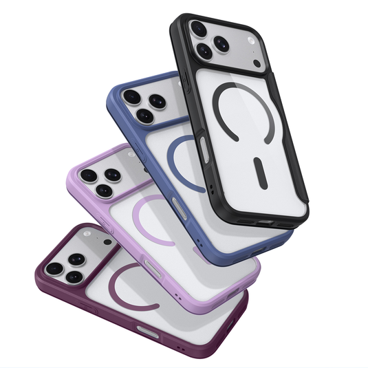 [With Card Slot][Magsafe Compatible] Apple iPhone 17 Pro / 18 Pro - Magnetic Catch Transparent Flip PU Leather Wallet Series Case