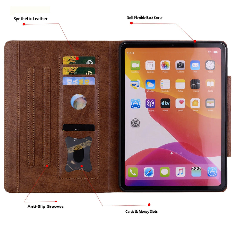 Load image into Gallery viewer, Apple iPad Air 4/5 10.9&#39;&#39; 4/5th Gen (2020/2022) Business Retro Matte Leather Protective Case
