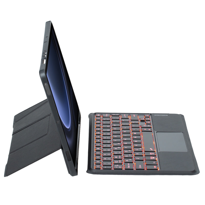 Load image into Gallery viewer, [Detachable] Samsung Galaxy Tab A9 Plus (2023) 11&quot; - Multi Functional Leather Magnetic Bluetooth Keyboard Case With Backlit

