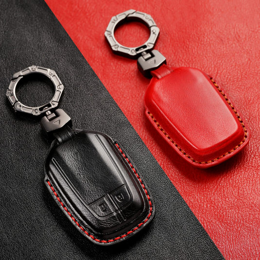 Isuzu Handcrafted Genuine Leather Car Key Fob Case Cover For D-MAX, MU‑X