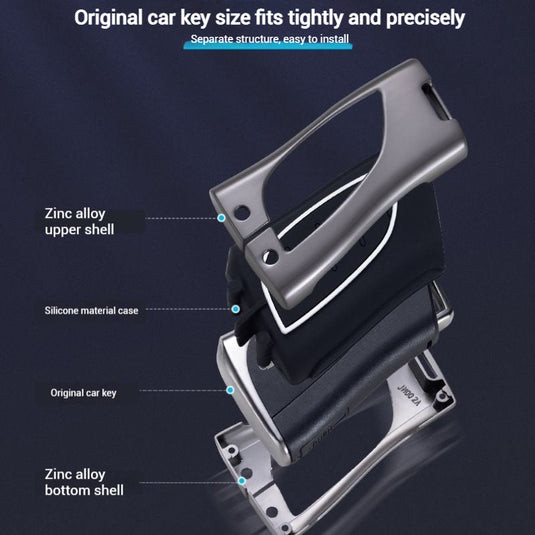 Lexus Metal Shell & Soft Silicone Car Key Fob Case Cover For ES200, NX 300h, RX 300, LM, LS500h, LX 570