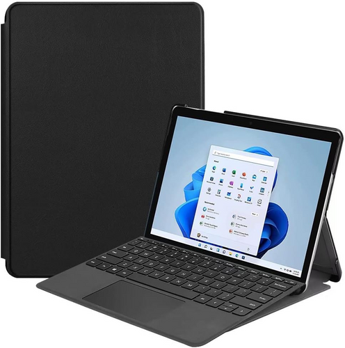 [With Pen Slot] Microsoft Surface Pro 9/10/11 - Business PU Leather Flip Cover Shockproof Case - i-Station Mobile Phone & Electronic Device Repair and Accessories
