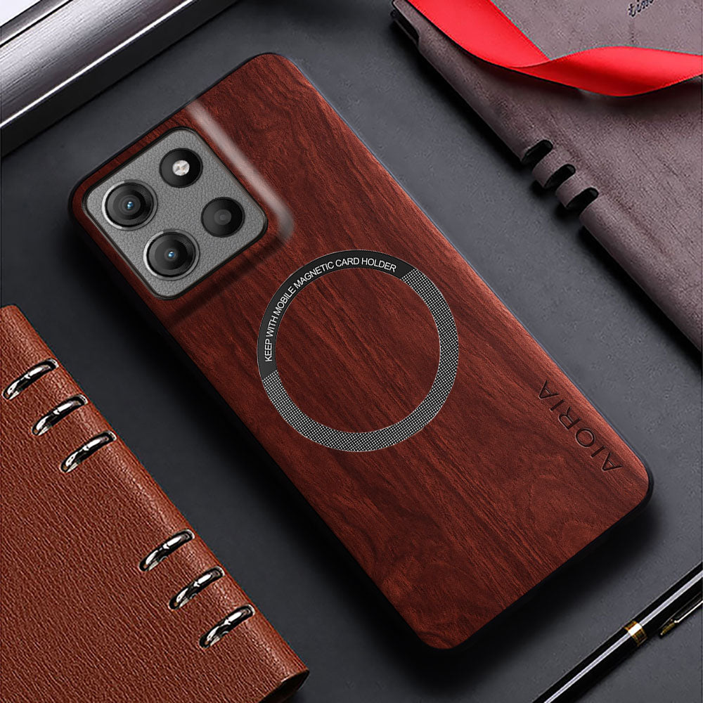 [Magsafe Compatible] Motorola Moto Edge 60/Fusion/Pro - Ultra-Thin Wood Texture Shockproof Protective Case - i-Station Mobile Phone & Electronic Device Repair and Accessories