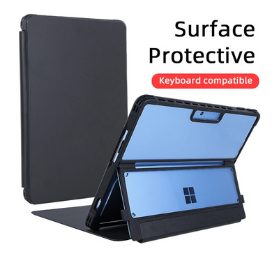 Microsoft Surface Pro 9 (2038) - Full Edge Protection Transparent Flip Leather Cover Case - i-Station Mobile Phone & Electronic Device Repair and Accessories