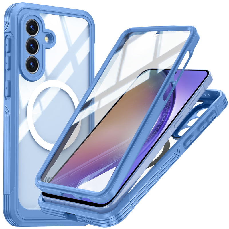 Load image into Gallery viewer, [Magsafe Compatible] Samsung Galaxy A57 (A576) - 9H Glass Three-proof Full Cover Heavy Duty Series Case - i-Station Mobile Phone &amp; Electronic Device Repair and Accessories
