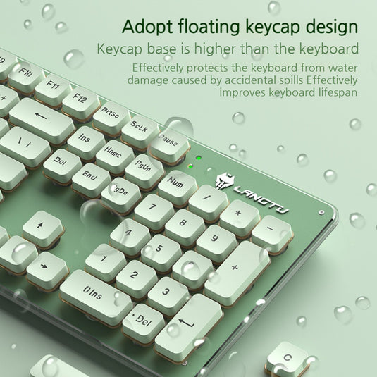 LANGTU L1 Mechanical Wireless Backlit Bluetooth Keyboard for Gaming & Office