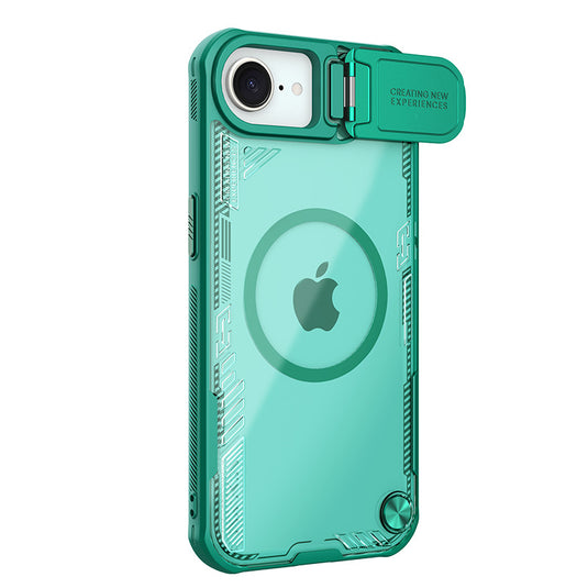 [Magsafe Compatible][Built-in Slide Lens Cover] Apple iPhone 16e Nillkin Translucent Shockproof Stand Case