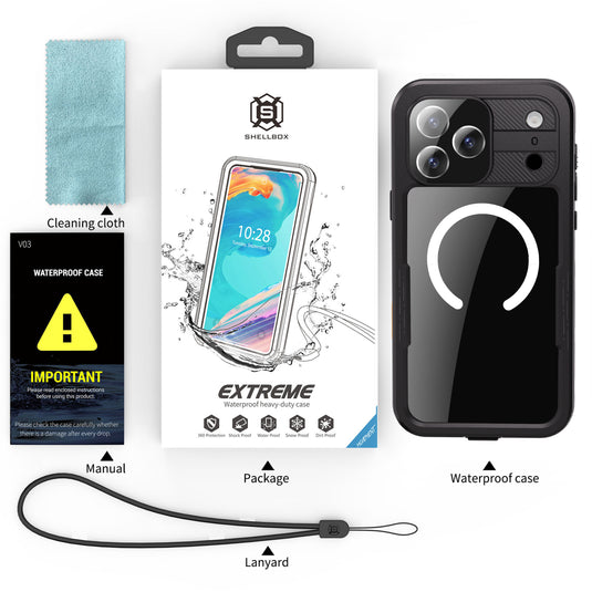 [Magsafe Compatible] [Mars Series] Apple iPhone 17/Air/Pro/Pro Max Shellbox Full Covered Waterproof Heavy Duty Tough Armor Case