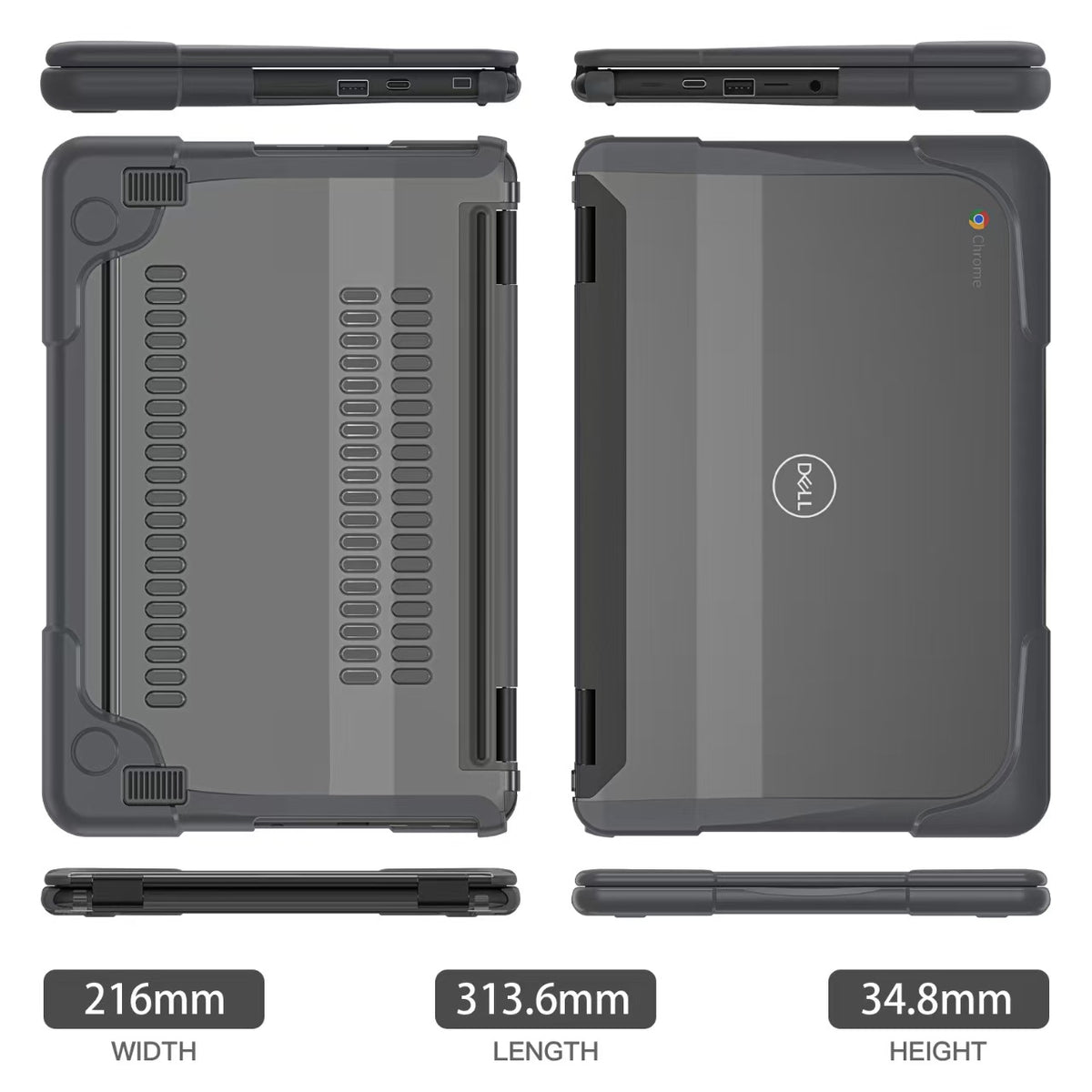 Dell Chromebook 11 11.6‘’ (3100/3110) Matte Transparent Cooling Stand and Shockproof Case - i-Station Mobile Phone & Electronic Device Repair and Accessories