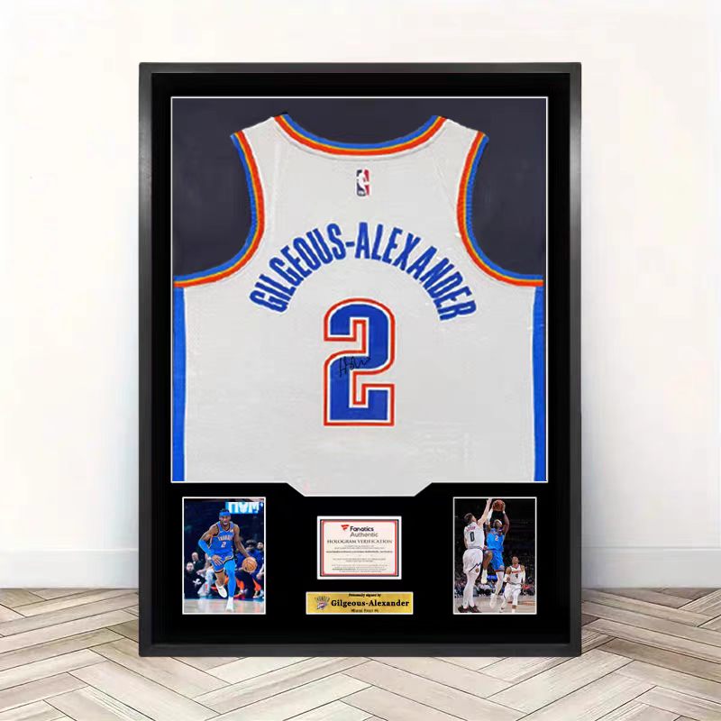 Load image into Gallery viewer, Shai Gilgeous-Alexander Oklahoma City Thunder Framed Jersey Display – Facsimile Signature Edition - i-Station Mobile Phone &amp; Electronic Device Repair and Accessories
