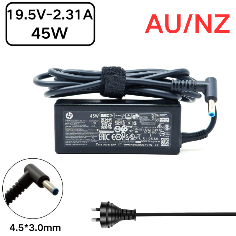 Load image into Gallery viewer, [19.5V-2.31A/45W][4.5x3.0 Blue Tip]  HP Pavilion 11 13 15 &amp; HP Elitebook Folio Laptop AC Power Supply Adapter Charger
