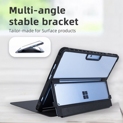 Microsoft Surface Pro 9 (2038) - Full Edge Protection Transparent Flip Leather Cover Case - i-Station Mobile Phone & Electronic Device Repair and Accessories