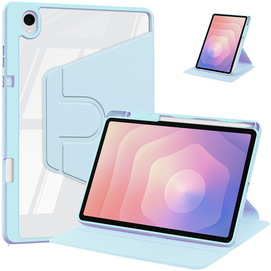 Samsung Galaxy Tab S12 Plus (2026) 12.4" - Silicone 360-Degree Rotating Smart Sleep Drop-Proof Case