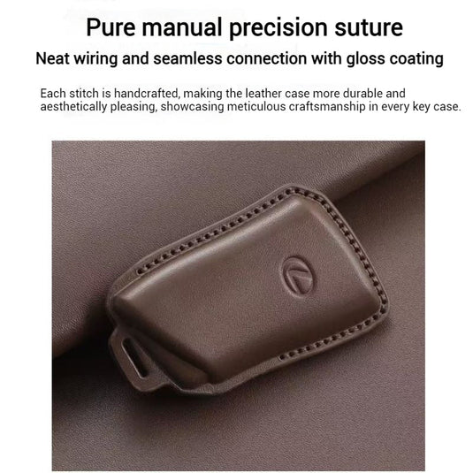 Lexus Full-wrap Genuine Leather Car Key Fob Case Cover For ES200, ES300H, RX300, RX350H, NX260, LX570, RX270