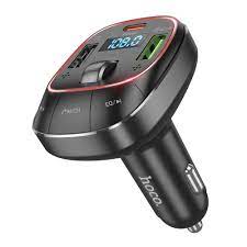 [E76] HOCO 45W Dual Port PD 30W + USB Port QC 3.0 18W Car Charging Adapter With FM Transmitter