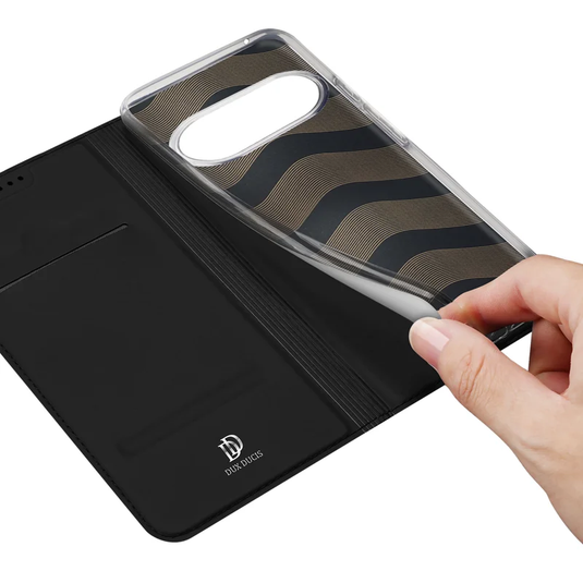 [With Card Slot] Google Pixel 11 DUX DUCIS Skin Pro Series Premium PU Leather Magnetic Flip Closure Case