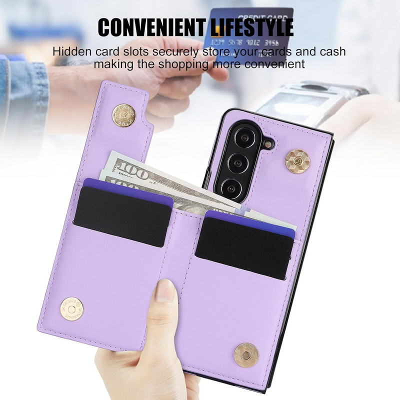 Load image into Gallery viewer, [With Card Slot] Samsung Galaxy Z Fold6 (SM-F956) - Diamond Pattern Folding Ring Wallet Series Case
