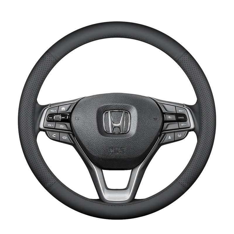 Load image into Gallery viewer, [38 CM] Universal Genuine Top Layer Leather Steering Wheel Cover For Honda Accord, Civic, CR-V, Breeze, Vezel, XR-V - i-Station Mobile Phone &amp; Electronic Device Repair and Accessories
