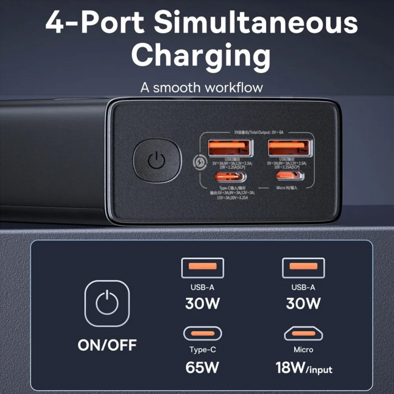 Load image into Gallery viewer, Baseus Star-Lord Digital Display Fast Charging Power Bank 30000mAh 65W
